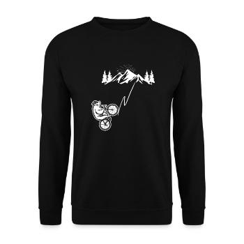 Mountain bike bear mountain bike mountain bike - Unisex Sweatshirt - black - Front - Alina (178cm) & Michal (187cm)