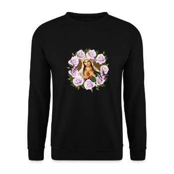 Holy Mary-Madonna-saint-jesus mother - Unisex Sweatshirt - black - Front - Alina (178cm) & Michal (187cm)