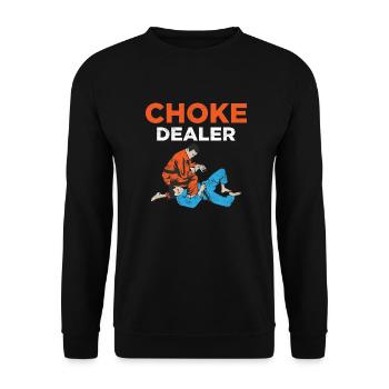 Choke Dealer Jiu Jitsu BJJ MMA Jujitsu - Unisex Sweatshirt - black - Front - Alina (178cm) & Michal (187cm)