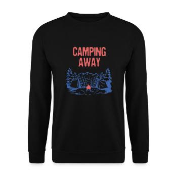 Camping Away Summer Camper Tropical Camp Trip - Unisex Sweatshirt - black - Front - Alina (178cm) & Michal (187cm)