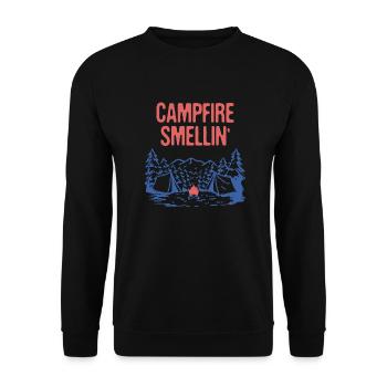 Feu de camp Smellin' Camping Camping Summer Camper Tropical - Sweat-shirt Unisexe - noir - Devant - Alina (178cm) & Michal (187cm)