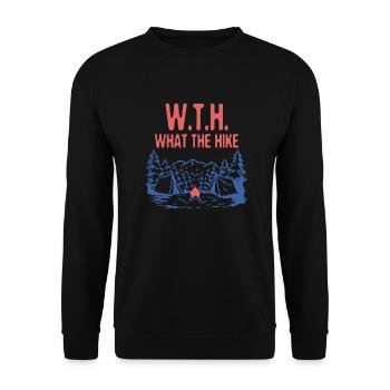 WTH What The Hike Mountain Hiking Summit Hiker - Unisex Sweatshirt - black - Front - Alina (178cm) & Michal (187cm)