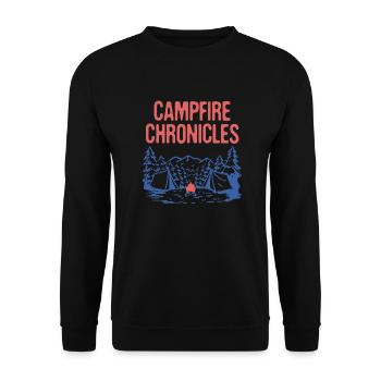 Campfire Chronicles Wildlife Camping Outdoor - Unisex Sweatshirt - black - Front - Alina (178cm) & Michal (187cm)