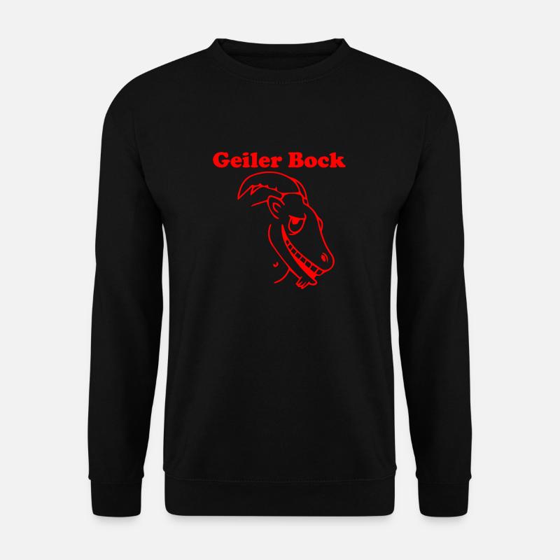 Geiler Bock rot - Unisex Pullover - Schwarz