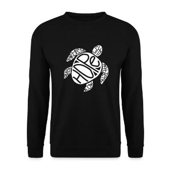 Awesome Protect The Turtle Marine Biologist Tee - Unisex Pullover - Schwarz - Vorne - Alina (178cm) & Michal (187cm)