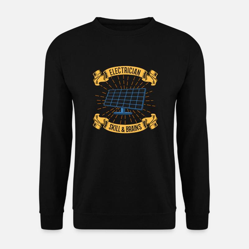 Fähigkeiten und Gehirne Elektriker - Unisex Pullover - Schwarz