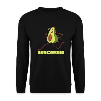 Avocardio | Sport | Lustig - Unisex Pullover - Schwarz - Vorne - Alina (178cm) & Michal (187cm)