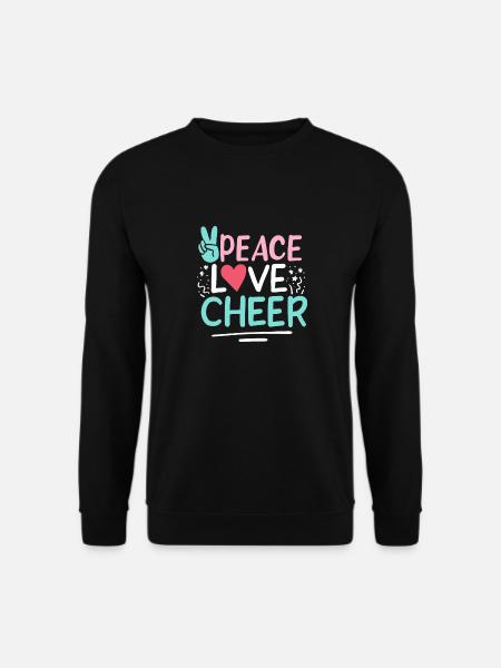Peace Love Cheer - Unisex Sweatshirt - black