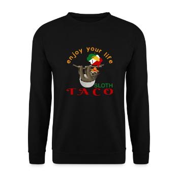 Taco Faultier - Unisex Pullover - Schwarz - Vorne - Alina (178cm) & Michal (187cm)