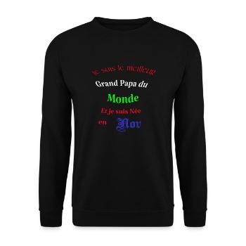 Le meilleur Grand Papa du monde - Sweat-shirt Unisexe - noir - Devant - Alina (178cm) & Michal (187cm)