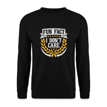 Je me fiche des faits - Sweat-shirt Unisexe - noir - Devant - Alina (178cm) & Michal (187cm)