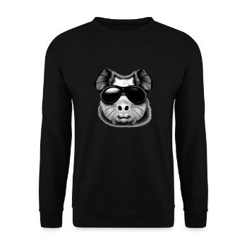 Lunettes de soleil cool cochon d’Inde design amusant 6 - Sweat-shirt Unisexe - noir - Devant - Alina (178cm) & Michal (187cm)