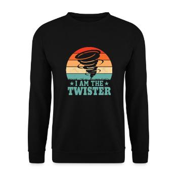I Am The Twister Meteorologist Meteorology - Unisex Sweatshirt - black - Front - Alina (178cm) & Michal (187cm)