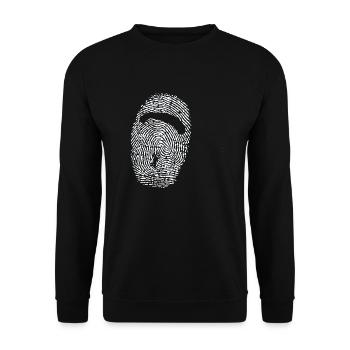 Paragliding Fallschirmsport Fingerabdruck - Unisex Pullover - Schwarz - Vorne - Alina (178cm) & Michal (187cm)