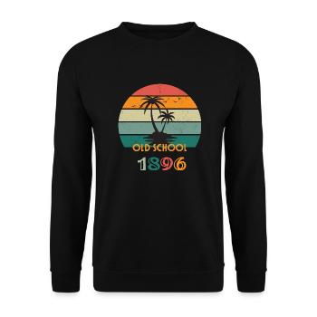 Old School Beach - Unisex Pullover - Schwarz - Vorne - Alina (178cm) & Michal (187cm)
