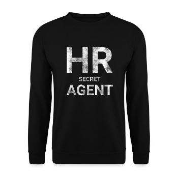 HR Secret agent - Unisex Sweatshirt - black - Front - Alina (178cm) & Michal (187cm)