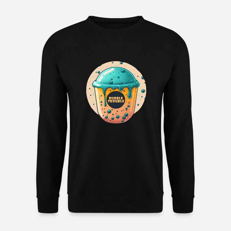 Bubble Trouble Bubble Tea - Unisex Pullover - Schwarz