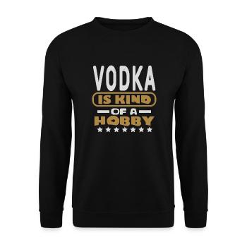 LA VODKA EST UNE SORTE DE PASSE-TEMPS - Sweat-shirt Unisexe - noir - Devant - Alina (178cm) & Michal (187cm)