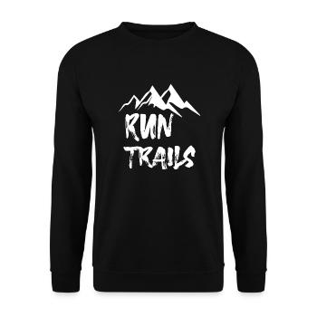 Marathon Triathlon Running jogging Biking Cycling - Unisex Sweatshirt - black - Front - Alina (178cm) & Michal (187cm)
