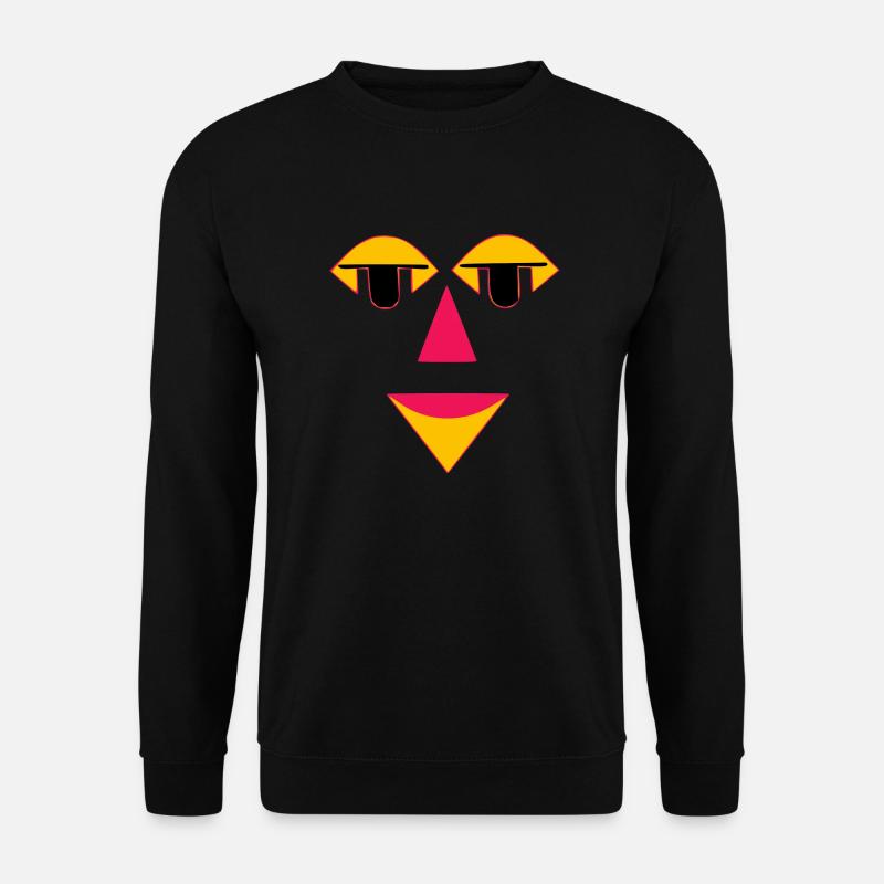 Geometrisches Lächeln - Unisex Pullover - Schwarz