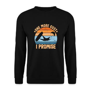 Kitesurfing eine böe noch kitesurfer outfit - Unisex Pullover - Schwarz - Vorne - Alina (178cm) & Michal (187cm)