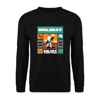Feiertag - Unisex Pullover - Schwarz - Vorne - Alina (178cm) & Michal (187cm)