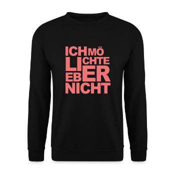 Bartleby der Schreiber - Ich möchte lieber nicht - Unisex Pullover - Schwarz - Vorne - Alina (178cm) & Michal (187cm)
