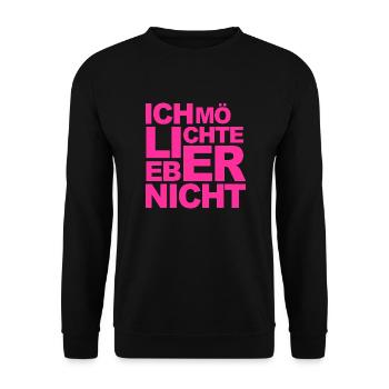 Bartleby der Schreiber - Ich möchte lieber nicht - Unisex Pullover - Schwarz - Vorne - Alina (178cm) & Michal (187cm)