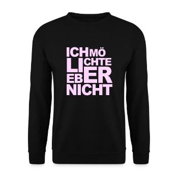 Bartleby der Schreiber - Ich möchte lieber nicht - Unisex Pullover - Schwarz - Vorne - Alina (178cm) & Michal (187cm)