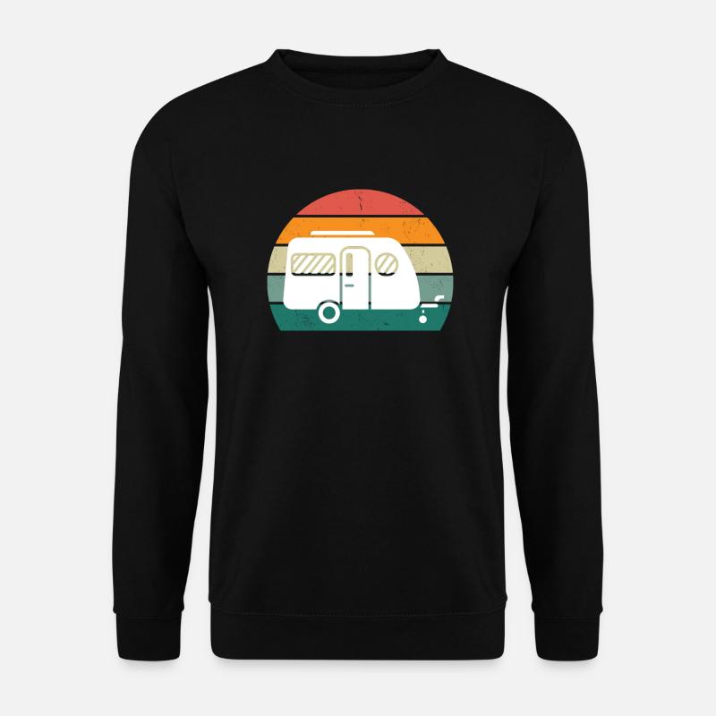 Retro Wohnwagen - Unisex Pullover - Schwarz