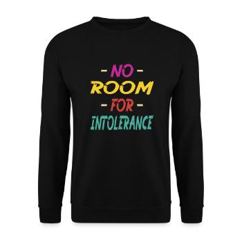 Pas de place pour l’intolérance - Sweat-shirt Unisexe - noir - Devant - Alina (178cm) & Michal (187cm)