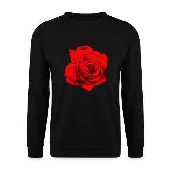 Red Rose - Unisex Sweatshirt - black - Front - Alina (178cm) & Michal (187cm)