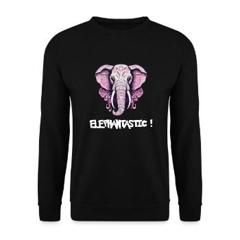 Elefantenhaft - Unisex Pullover - Schwarz - Vorne - Alina (178cm) & Michal (187cm)