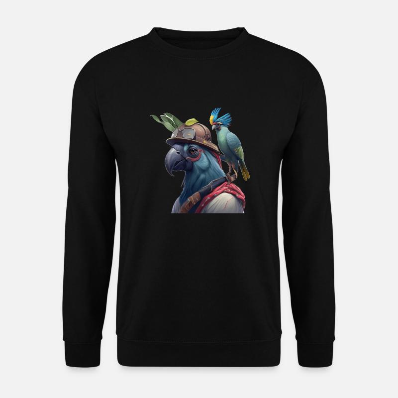 Papageienkopf Geschenk - Unisex Pullover - Schwarz