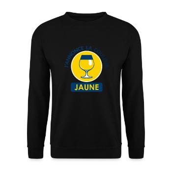 annonce couleur jaune ricar apero alcool humour - Sweat-shirt Unisexe - noir - Devant - Alina (178cm) & Michal (187cm)