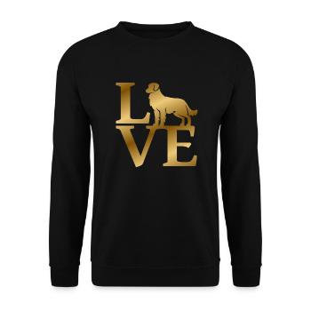 Love Golden Retriever - Unisex Sweatshirt - black - Front - Alina (178cm) & Michal (187cm)