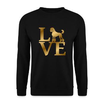 Caniche d’amour - Sweat-shirt Unisexe - noir - Devant - Alina (178cm) & Michal (187cm)