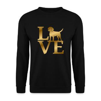 Amour Beagle - Sweat-shirt Unisexe - noir - Devant - Alina (178cm) & Michal (187cm)