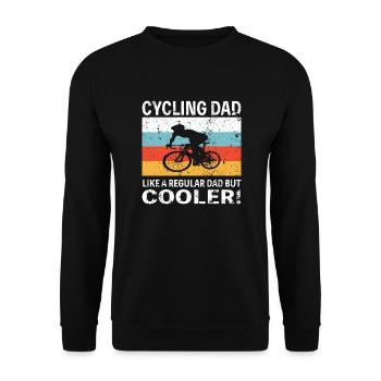 Cycling dad funny saying bike gift idea - Unisex Sweatshirt - black - Front - Alina (178cm) & Michal (187cm)
