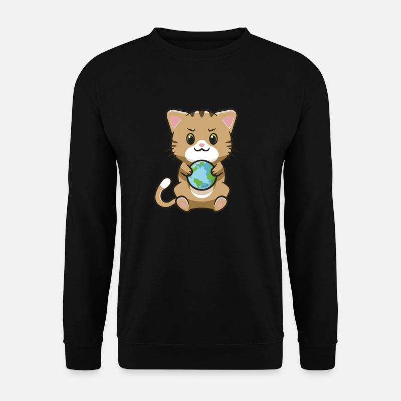 Terre de chat mignon - Sweat-shirt Unisexe - noir