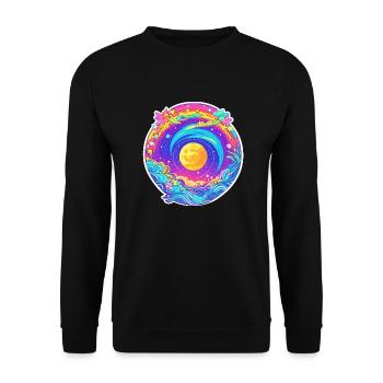 Espace fleurs - Sweat-shirt Unisexe - noir - Devant - Alina (178cm) & Michal (187cm)