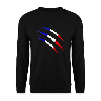 krallen frankreich - Unisex Pullover - Schwarz - Vorne - Alina (178cm) & Michal (187cm)