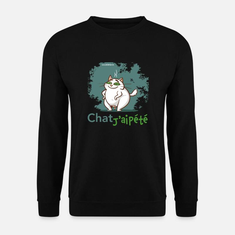 Chat J'ai pété - Unisex Pullover - Schwarz