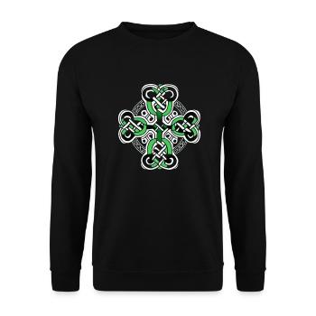 Croix celte grand design - Sweat-shirt Unisexe - noir - Devant - Alina (178cm) & Michal (187cm)