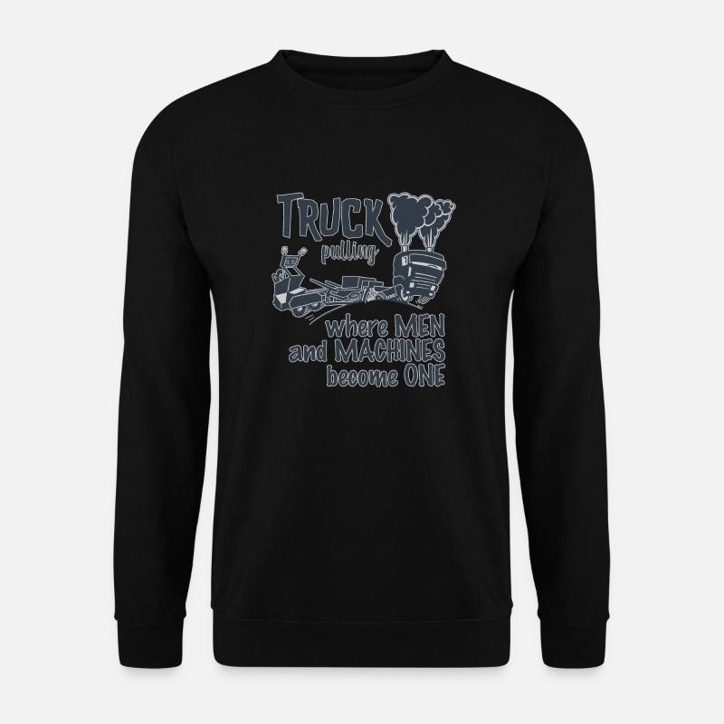 truck pulling duotone - Unisex Sweatshirt - black