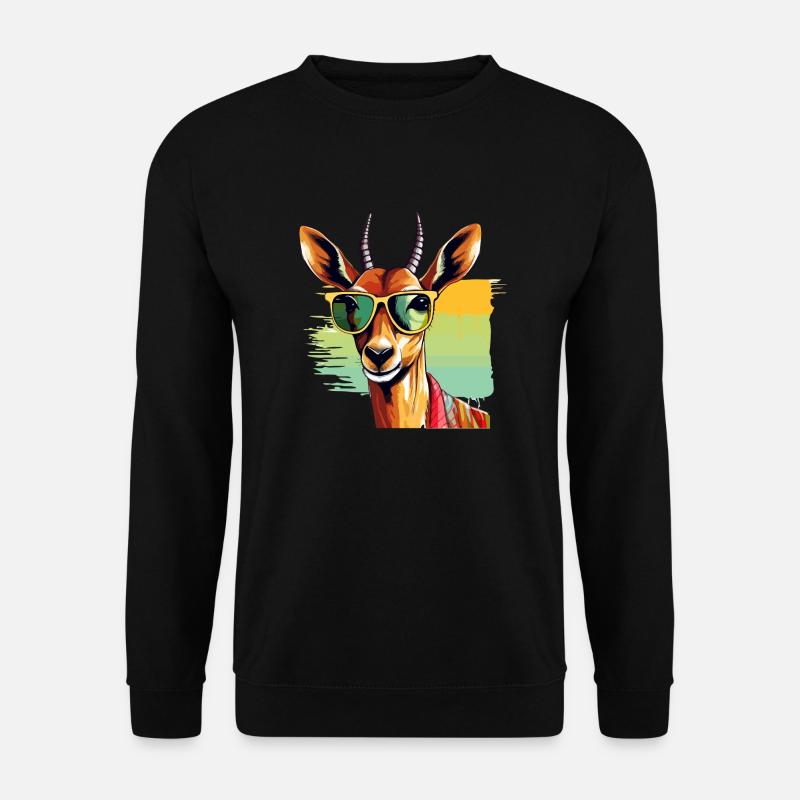 Mokka die Antilope - Unisex Pullover - Schwarz