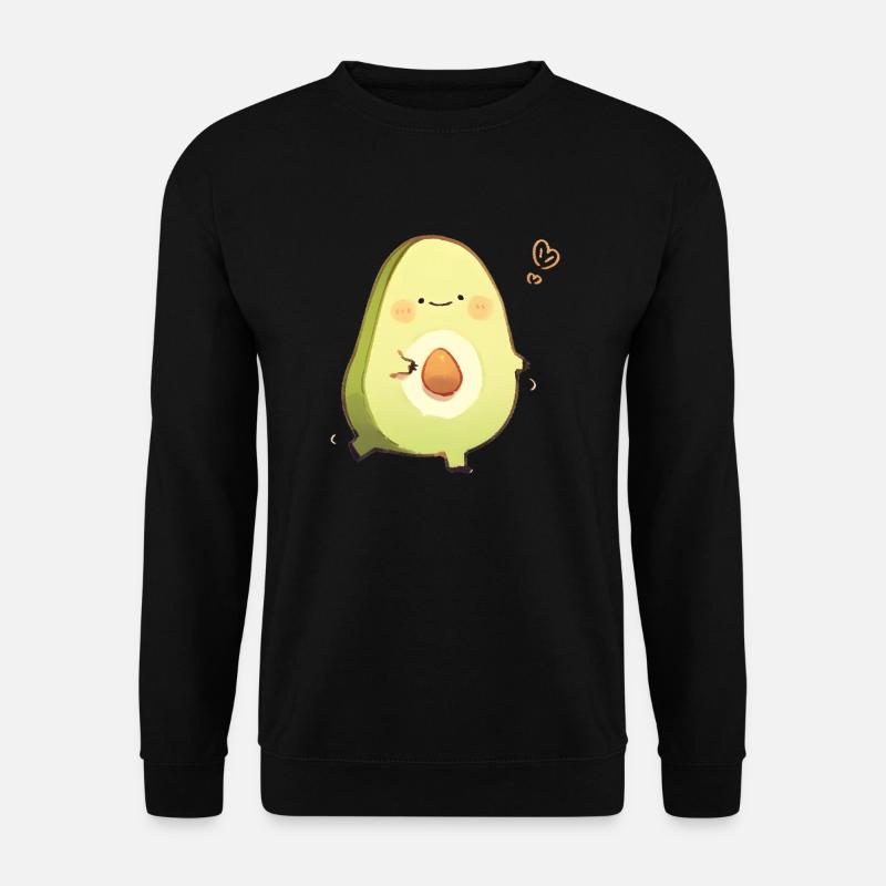Umarmende Avocado - Unisex Pullover - Schwarz
