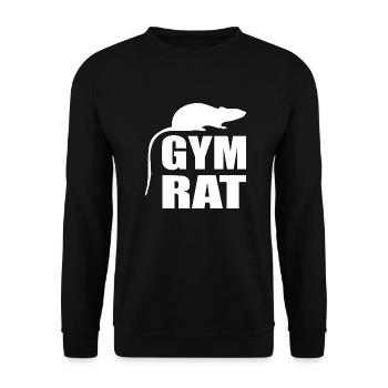 Kraftsport Fitness Gym Rat Humor - Unisex Pullover - Schwarz - Vorne - Alina (178cm) & Michal (187cm)