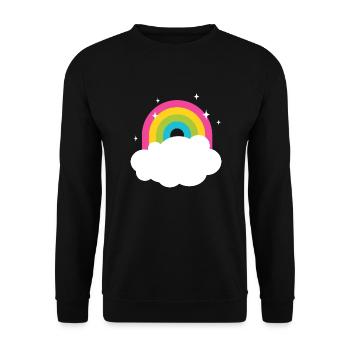 Arc-en-ciel dans le ciel - Sweat-shirt Unisexe - noir - Devant - Alina (178cm) & Michal (187cm)