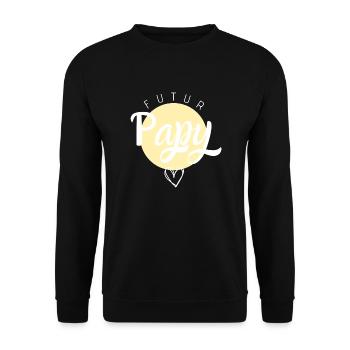 Futur papy - Sweat-shirt Unisexe - noir - Devant - Alina (178cm) & Michal (187cm)